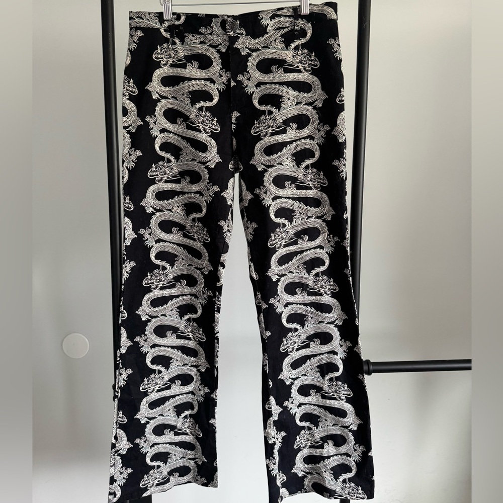 MOTEL ROCKS Dragon Print Pants